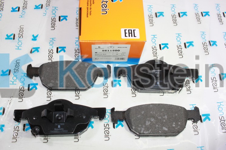Колодки тормозные дисковые 5611500 передние HONDA ACCORD VIII МКПП (смесь HSP)