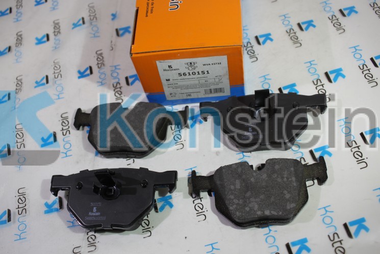 Колодки тормозные дисковые 5610151 задние BMW 3 E90 320d, 325d, 325i,E60 2.0-3.0i(смесь HSP)